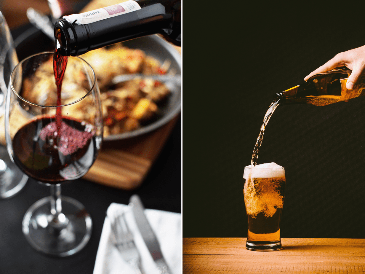 birra vs vino cinque gusti