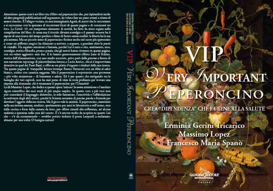 vip very important peperoncino libro di tricarico lopez spano