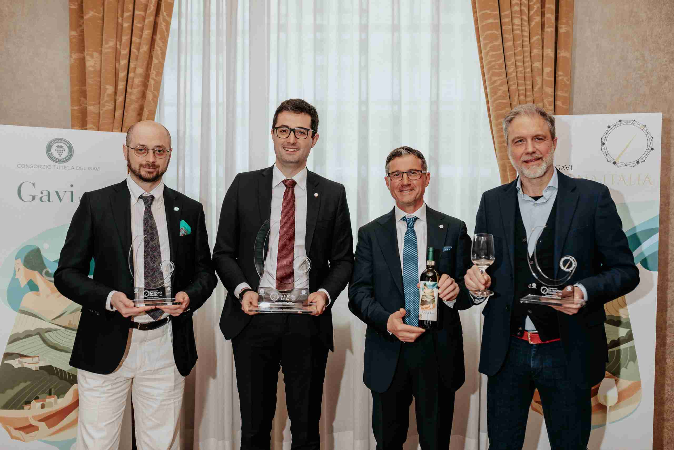 Premio Gavi la Buona Italia Riccardo Binda Giacomo Bartolommei Maurizio Montobbio e Carlo Alberto Panont