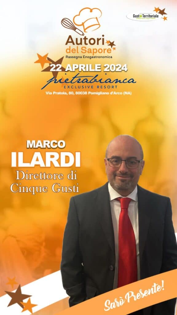 marco ilardi direttore di cinque gusti partecipa ad autori del sapore