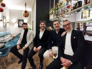 Da sx Tommy Gazzetta, Giuseppe e Tommaso Ficarra e Antonio Loiacono