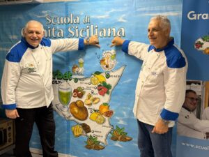 Gemelli con la cartina di Sicilia