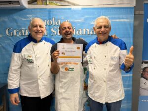 Gemelli con uno dei corsisti già maestri