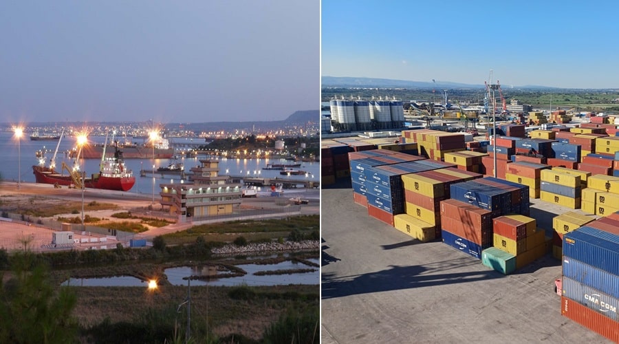 Porto Augusta notturno+container
