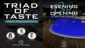 Eolian Milazzo Hotel cena a sei mani luglio+opening piscina serale