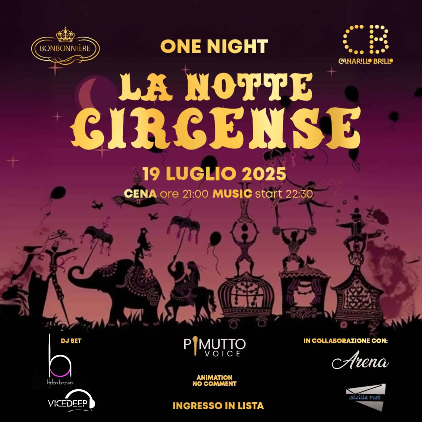 La Notte Circense Canarillo Brillo luglio IMG