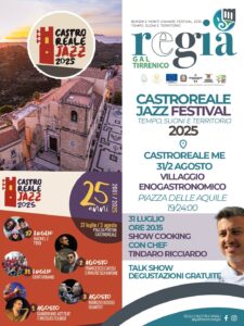 Locandina programma Castroreale tra jazz talk e cucina