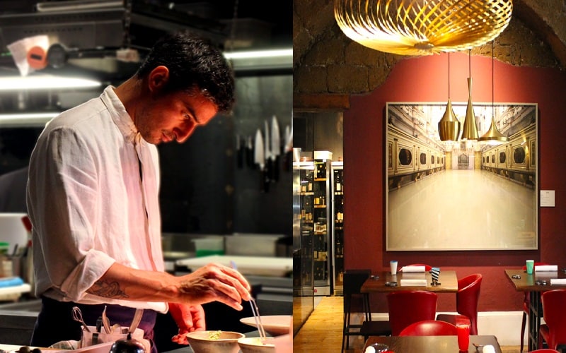 Chef Marco Massaia cucina al Gagini angolo sala interna